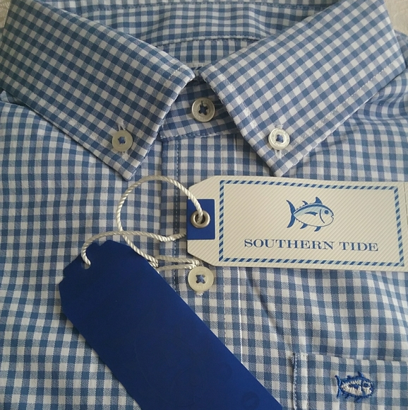 Southern Tide Other - SOUTHERN TIDE BOYS XL BLUE GINGHAM SPORTSHIRT